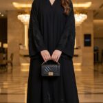 عباية قماش انترنت نص كلوش - 1035