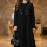 عباية قماش انترنت ربع كلوش - 1037