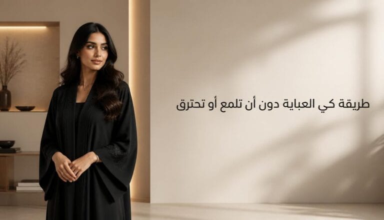 كيف تكوين العباية دون أن تلمع أو تحترق؟ الدليل الشامل لحماية الأقمشة الداكنة
